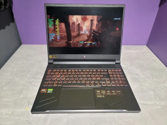 Ігровий ноутбук Acer Nitro V16 ANV16-41-R12R / 16" (1920x1200) IPS / AMD Ryzen 5 8645HS (6 (12) ядер по 4.3 - 5.0 GHz) / 16 GB DDR5 / 1000 GB SSD / nVidia GeForce RTX 4060, 8 GB GDDR6, 128-bit / WebCam б/в - зображення 2