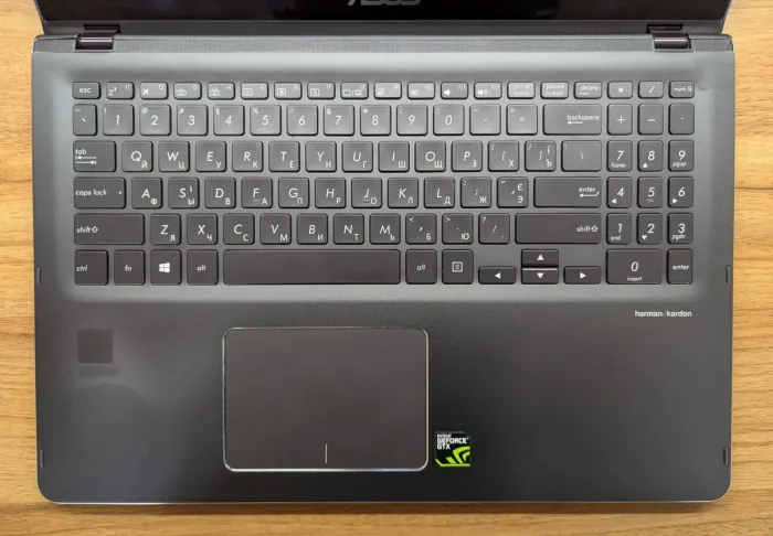 Ноутбук-трансформер Asus Q535U / 15.6" (3840x2160) IPS Touch / Intel Core i7-8550U (4 (8) ядра по 1.8 - 4.0 GHz) / 16 GB DDR4 / 256 GB SSD + 2000 GB HDD / nVidia Geforce GTX 1050, 4 GB GDDR5, 128-bit / WebCam / HDMI / Windows 10 б/у - зображення 5