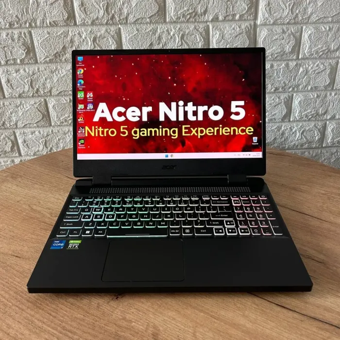 Ігровий ноутбук Б-клас Acer Nitro 5 AN515-58 / 15.6" (1920x1080) IPS / Intel Core i7-12700H (14 (20) ядер по 3.5 - 4.7 GHz) / 16 GB DDR4 / 1000 GB SSD / nVidia GeForce RTX 3070, 8 GB GDDR6, 256-bit / WebCam б/в - зображення 2