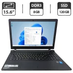 Ноутбук Lenovo B50-10 / 15.6" (1366x768) TN / Intel Pentium N3540 (4 ядра по 2.16 - 2.66 GHz) / 8 GB DDR3 / 120 GB SSD / Intel HD Graphics / WebCam / DVD-ROM б/в