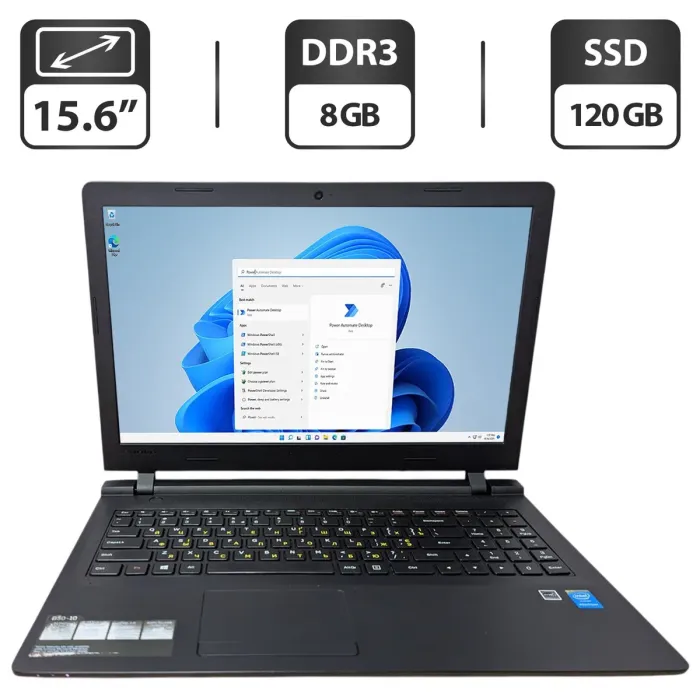 Ноутбук Lenovo B50-10 / 15.6" (1366x768) TN / Intel Pentium N3540 (4 ядра по 2.16 - 2.66 GHz) / 8 GB DDR3 / 120 GB SSD / Intel HD Graphics / WebCam / DVD-ROM б/в - зображення 1