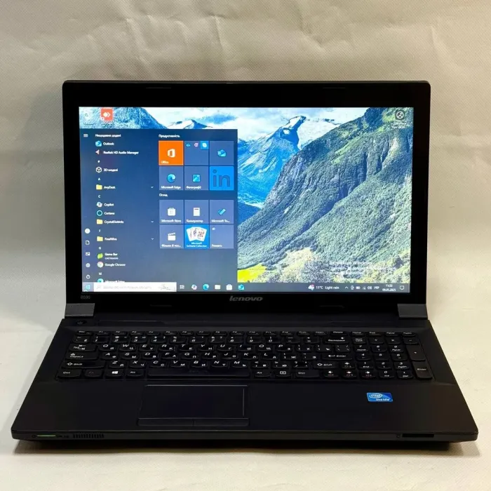 Ноутбук Lenovo B590 / 15.6" (1366x768) TN / Intel Core i5-2520M (2 (4) ядра по 2.5 - 3.2 GHz) / 8 GB DDR3 / 120 GB SSD / Intel HD Graphics 3000 / WebCam / DVD-ROM / Windows 10 Pro б/в - зображення 2