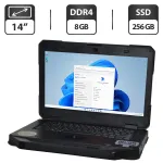 Захищений ноутбук Б-клас Dell Latitude 5414 Rugged / 14" (1366x768) TN / Intel Core i5-6300U (2 (4) ядра по 2.4 - 3.0 GHz) / 8 GB DDR4 / 256 GB SSD / Intel HD Graphics 520 / WebCam / Windows 11 Pro б/в