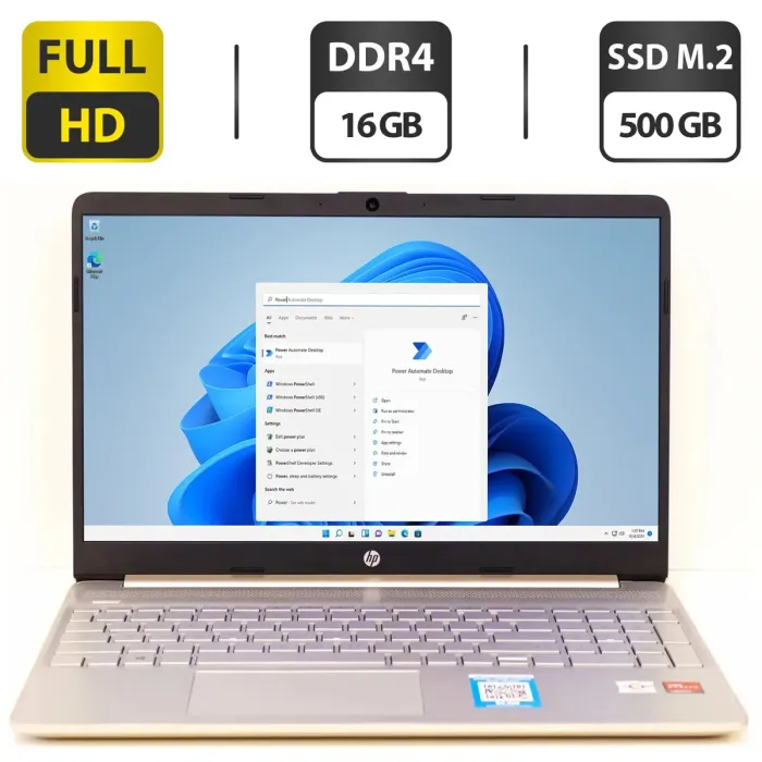 Ультабук Б-класс HP Laptop 15-ef1072wm / 15.6" TN / AMD Athlon Silver 3050U (2 ядра по 2.3-3.2 GHz) / 16GB DDR4 / 500GB SSD M.2 / AMD Radeon Graphics / WebCam / HDMI б/в - зображення 1