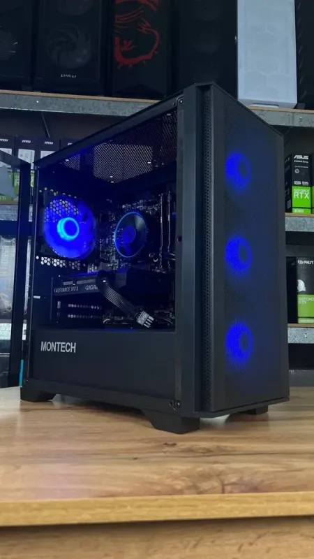 Сборка под заказ: игровой ПК Montech Air 100 ARGB Black Tower / Intel Core i3-13100F (4 (8) ядра по 3.4 - 4.5 GHz) / 16 GB DDR4 / 1000 GB SSD M.2 / nVidia GeForce RTX 3060, 12 GB GDDR6, 192-bit / HDMI / 650W - зображення 6