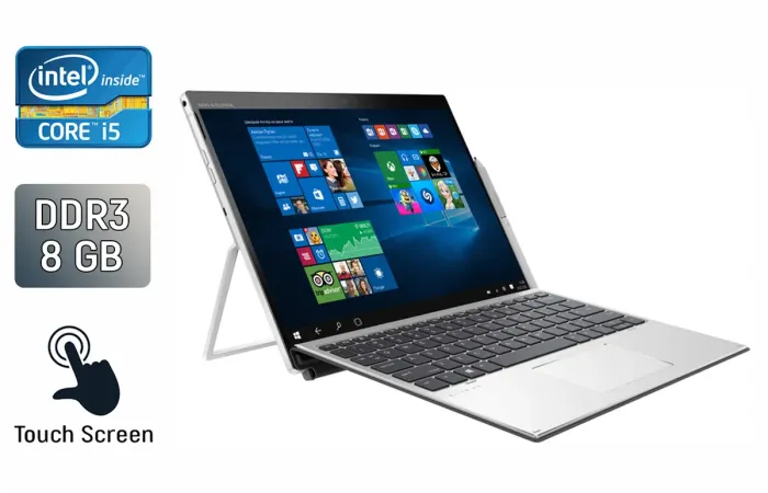 Ноутбук-трансформер HP Elite x2 G4 / 13" (3000x2000) IPS Touch / Intel Core i5-8265U (4 (8) ядра по 1.6 - 3.9 GHz) / 8 GB DDR3 / 256 GB SSD / Intel UHD Graphics 620 / WebCam / TouchID б/в - зображення 1