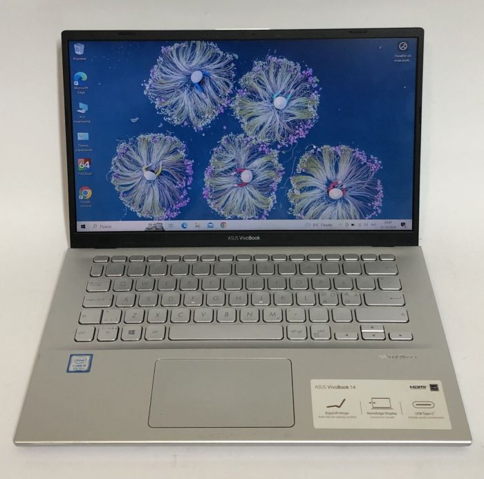 Ультрабук Б-клас Asus VivoBook 14 F412FA / 14" (1920x1080) TN / Intel Core i5-8265U (4 (8) ядра по 1.6 - 3.9 GHz) / 8 GB DDR4 / 256 GB SSD / Intel UHD Graphics / WebCam / Win 10 Home б/в - зображення 2