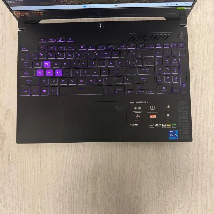 Ігровий ноутбук Asus TUF F15 FX507ZV / 15,6" (1920x1080) IPS / Intel Core i7-12700H (14 (20) ядер по 3,5 - 4,7 ГГц) / 16 ГБ DDR4 / 512 ГБ SSD / nVidia GeForce RTX 4060, 8 ГБ GDDR6, 128-біт / WebCam б/в - изображение 4