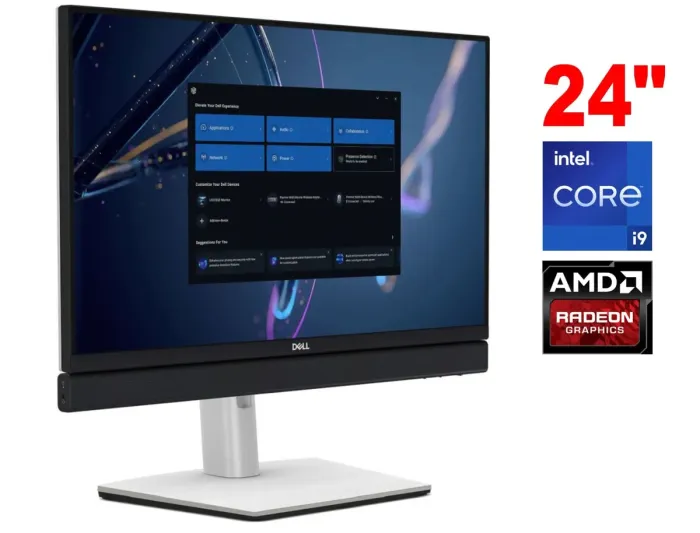 Моноблок Dell Optiplex AIO 7420 Plus / 24" (1920x1080) IPS Touch / Intel Core i9-14900 (24 (32) ядра по 1.5 - 5.8 GHz) / 64 GB DDR5 / 1000 GB SSD M.2 / AMD Radeon RX 6500 XT, 4 GB GDDR6, 64-bit / WebCam / Win 11 Pro б/в - зображення 1