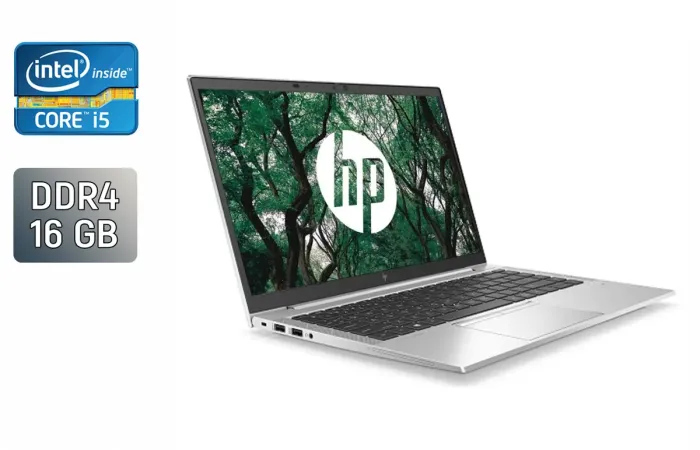 Ультрабук Б-клас HP EliteBook 840 G8 / 14" (1920x1080) IPS / Intel Core i5-1145G7 (4 (8) ядра по 2.6 - 4.4 GHz) / 16 GB DDR4 / 480 GB SSD / Intel Iris Xe Graphics / WebCam / TouchID / Windows 10 б/в - зображення 1