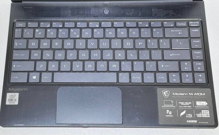 Ультрабук Б-клас Modern 14 MS-14B3 / 14" (1920x1080) TN / Intel Core i5-10210U (4 (8) ядра по 1.6 - 4.2 GHz) / 16 GB DDR4 / 512 GB SSD / Intel UHD Graphics / WebCam б/в - изображение 4