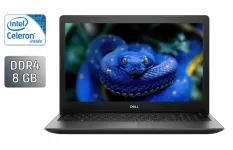 Ноутбук Б-клас Dell Latitude 3590 / 15.6" (1366x768) TN / Intel Celeron 3865U (2 ядра по 1.8 GHz) / 8 GB DDR4 / 240 GB SSD / Intel HD Graphics 610 / WebCam / HDMI / Windows 10 б/в