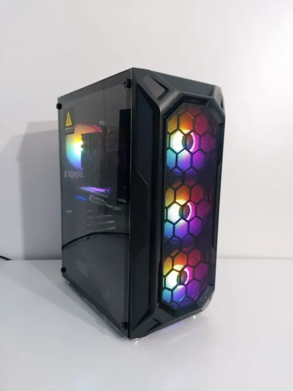 Ігровий ПК 1stPlayer FireBase X6 Tower / Intel Core i5-8500 (6 ядер по 3.0 - 4.1 GHz) / 16 GB DDR4 / 128 GB SSD M.2 + 512 GB SSD / AMD Radeon RX 570, 8 GB GDDR5, 256-bit / 500W б/в - зображення 2