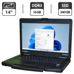 Захищений ноутбук Panasonic Toughbook CF-54 / 14" (1366x768) TN / Intel Core i5-7300U (2 (4) ядра по 2.6 - 3.5 GHz) / 16 GB DDR3 / 240 GB SSD / Intel HD Graphics 620 / Wi-Fi / Bluetooth / Windows 11 Pro б/в