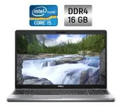 Ноутбук Dell Latitude 5510 / 15.6" (1920x1080) IPS / Intel Core i5-10210U (4 (8) ядра по 1.6 - 4.2 GHz) / 16 GB DDR4 / 480 GB SSD / Intel UHD Graphics / WebCam б/в