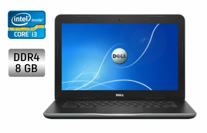 Ноутбук Dell Latitude 3380 / 13.3" (1366x768) TN Touch / Intel Core i3-6006U (2 (4) ядра по 2.0 GHz) / 8 GB DDR4 / 240 GB SSD / Intel HD Graphics 520 / WebCam / Windows 10 б/в - зображення 1