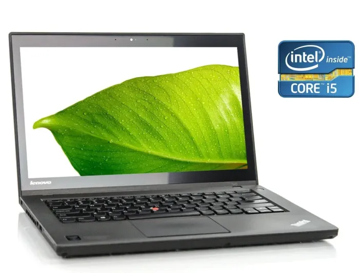 Ультрабук Б-клас Lenovo ThinkPad T440 / 14" (1366x768) TN / Intel Core i5-4300U (2 (4) ядра по 1.9 - 2.9 GHz) / 8 GB DDR3 / 256 GB SSD / Intel HD Graphics 4400 / WebCam б/в - зображення 1