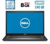 Ноутбук Б-клас Dell Latitude 7490 / 14" (1920x1080) IPS / Intel Core i5-7300U (2 (4) ядра по 2.6 - 3.5 GHz) / 8 GB DDR4 / 240 GB SSD M.2 / Intel HD Graphics 620 / WebCam / Fingerprint / HDMI б/в