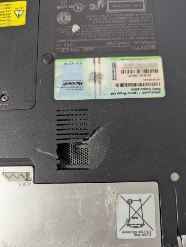 Ноутбук Б-клас Sony PCG-51211L / 14" (1366x768) TN / Intel Core i5-430M (2 (4) ядра по 2.26 - 2.53 GHz) / 8 GB DDR3 / 128 GB SSD / Intel HD Graphics / WebCam б/в - зображення 9