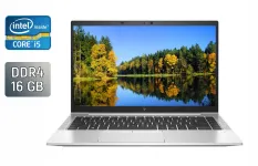 Ультрабук HP EliteBook 840 G8 / 14" (1920x1080) IPS / Intel Core i5-1145G7 (4 (8) ядра по 2.6 - 4.4 GHz) / 16 GB DDR4 / 480 GB SSD / Intel Iris Xe Graphics / TouchID / WebCam / Windows 10 б/в