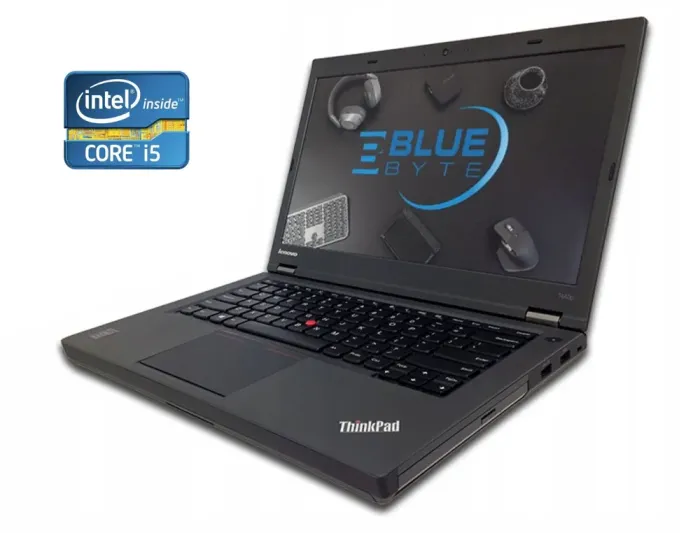 Ноутбук Б-клас Lenovo ThinkPad T440p / 14" (1366x768) TN / Intel Core i5-4200U (2 (4) ядра по 1.6 - 2.6 GHz) / 8 GB DDR3 / 120 GB SSD / nVidia GeForce GT 730M, 2 GB DDR3, 64-bit / WebCam / АКБ не тримає б/в - зображення 1