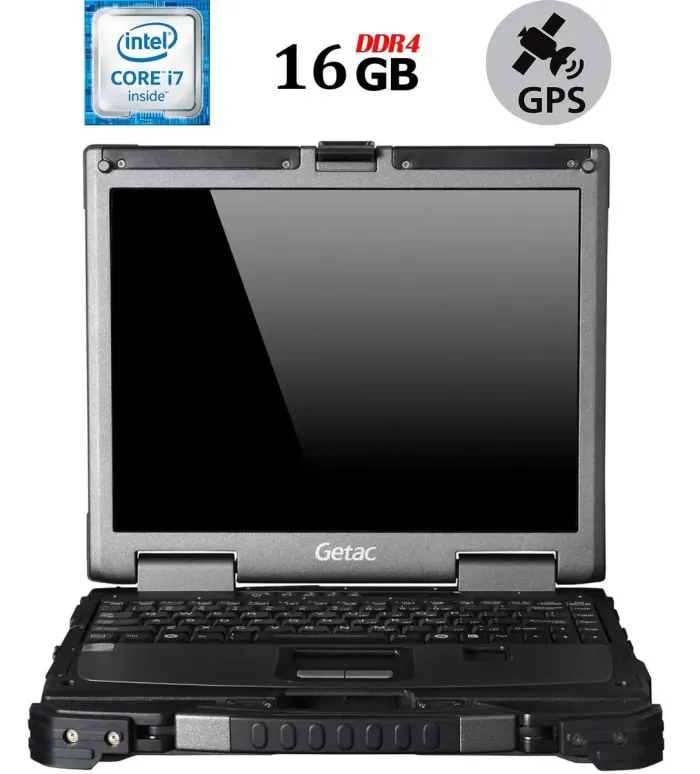 Захищений ноутбук Getac B300 G6 / 13.3" (1024x768) TN Touch / Intel Core i7-6500U (2 (4) ядра по 2.5 - 3.1 GHz) / 16 GB DDR4 / 256 GB SSD / Intel HD Graphics 520 / DVD-RW / Fingerprint / 4G LTE / GPS б/в - зображення 1
