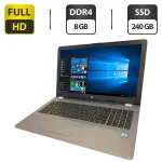 Ноутбук HP 250 G6 / 15.6" (1920x1080) TN / Intel Core i3-6006U (2 (4) ядра по 2.0 GHz) / 8 GB DDR4 / 240 GB SSD / Intel HD Graphics 520 / WebCam / DVD-ROM б/в