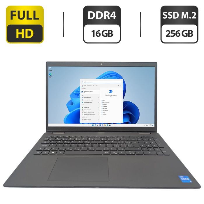 Ноутбук Dell Latitude 3520 / 15.6" (1920x1080) IPS / Intel Core i5-1135G7 (4 (8) ядра по 2.4 - 4.2 GHz) / 16 GB DDR4 / 256 GB SSD M.2 / Intel Iris Xe Graphics / Fingerprint / WebCam б/в - зображення 1