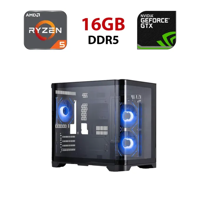 Ігровий ПК FORSAGE UV5-BK-2FC7R-1FC7 Black Tower / AMD Ryzen 5 8400F (6 (12) ядер по 4.2 - 4.7 GHz) / 8 GB DDR5 / 480 GB SSD / nVidia GeForce GTX 1060, 6 GB GDDR5, 192-bit б/в - зображення 1