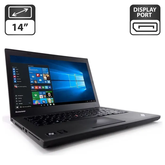 Ноутбук Lenovo ThinkPad T440 / 14" (1600x900) TN / Intel Core i5-4200U (2 (4) ядра по 1.6 - 2.6 GHz) / 4 GB DDR3 / 500 GB HDD / Intel HD Graphics 4400 / WebCam б/в - зображення 1