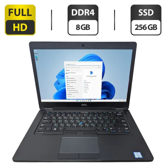Ультрабук Dell Latitude 5480 / 14" (1920x1080) TN / Intel Core i5-6300U (2 (4) ядра по 2.4 - 3.0 GHz) / 8 GB DDR4 / 256 GB SSD / Intel HD Graphic 520 / WebCam б/в - зображення 1