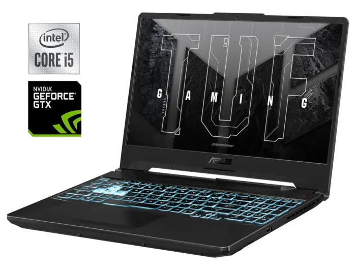 Ігровий ноутбук Asus TUF Gaming F15 FX506LI / 15.6" (1920x1080) IPS / Intel Core i5-10300H (4 (8) ядра по 2.5 - 4.5 GHz) / 16 GB DDR4 / 256 GB SSD NVMe / nVidia GeForce GTX 1650 Ti, 4 GB GDDR6, 128-bit / WebCam б/в - зображення 1