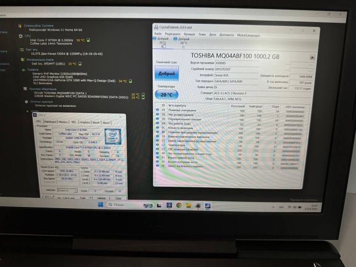 Ігровий ноутбук Dell G7 7588 / 15.6" (1920x1080) IPS / Intel Core i7-8750H (6 (12) ядер по 2.2 - 4.1 GHz) / 16 GB DDR4 / 256 GB SSD + 1000 GB HDD / nVidia GeForce GTX 1060, 6 GB GDDR5, 192-bit / WebCam / Windows 11 б/в - изображение 8