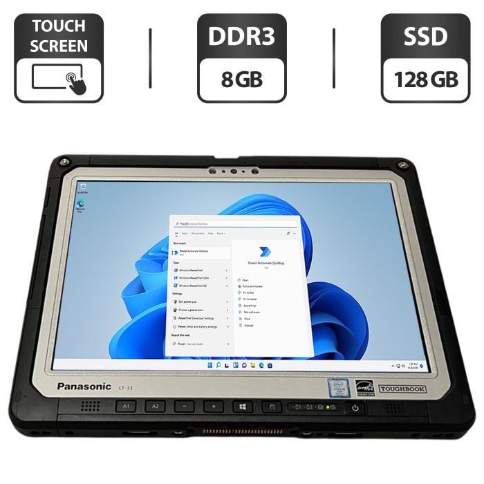 Захищений планшет Panasonic Toughbook CF-33 / 12" (2160x1440) IPS Touch / Intel Core i5-7300U (2 (4) ядра по 2.6 - 3.5 GHz) / 8 GB DDR3 / 128 GB SSD / Intel HD Graphics 620 / WebCam / Стилус / Два АКБ / Без клавіатури б/в - зображення 1