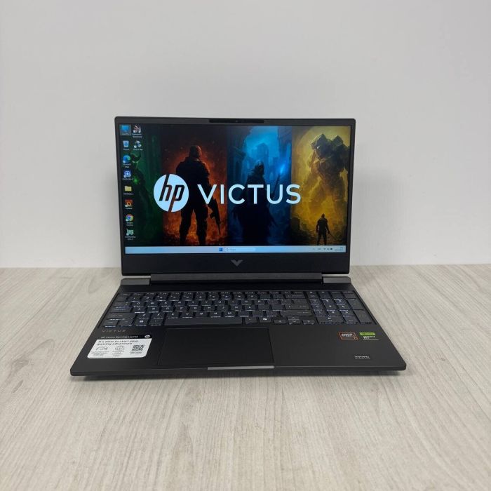 Ігровий ноутбук HP Victus 15-fb001nr / 15,6" (1920x1080) IPS / AMD Ryzen AI 7 350 (8 (16) ядер по 2,0 - 5,0 ГГц) / 16 ГБ DDR5 / 1000 ГБ SSD / nVidia GeForce RTX 5050, 8 ГБ GDDR7, 128-біт / Веб-камера б/в - зображення 2