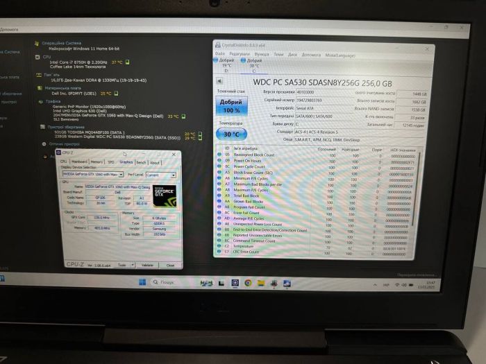 Ігровий ноутбук Dell G7 7588 / 15.6" (1920x1080) IPS / Intel Core i7-8750H (6 (12) ядер по 2.2 - 4.1 GHz) / 16 GB DDR4 / 256 GB SSD + 1000 GB HDD / nVidia GeForce GTX 1060, 6 GB GDDR5, 192-bit / WebCam / Windows 11 б/в - изображение 7