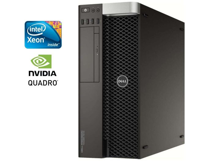 Робоча станція Dell Precision 5810 Workstation Tower / Intel Xeon E5-1620 v3 (4 (8) ядра по 3,5 - 3,6 ГГц) / 16 ГБ DDR4 / 256 ГБ SSD + 1000 ГБ HDD / nVidia Quadro M4000, 8 ГБ GDDR5, 256-біт / DVD-ROM б/в - зображення 1