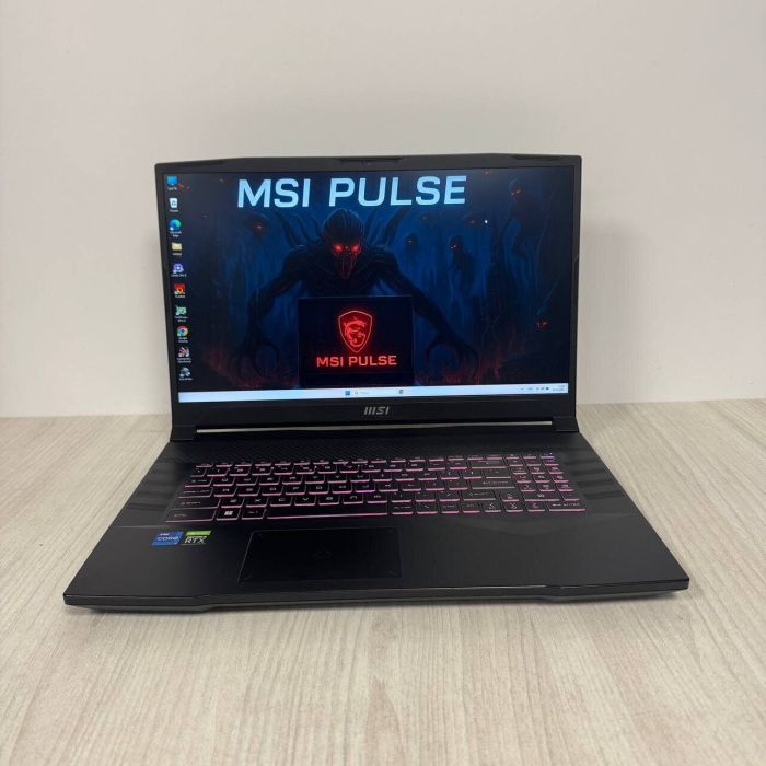 Ігровий ноутбук Б-класу MSI Pulse GL76 12UGK / 17,3" (1920x1080) IPS / Intel Core i7-12700H (14 (20) ядер по 3,5 - 4,7 ГГц) / 16 ГБ DDR4 / 1000 ГБ SSD / nVidia GeForce RTX 3070, 8 ГБ GDDR6, 256-біт / WebCam б/в - зображення 2