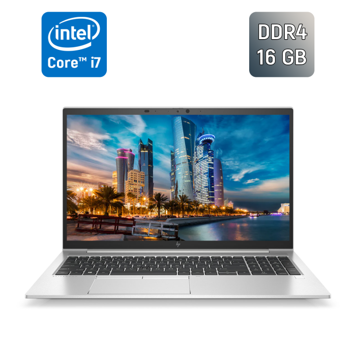 Ультрабук Б-клас HP EliteBook 850 G8 / 15.6" (1920x1080) IPS / Intel Core i7-1185G7 (4 (8) ядра по 3.0 - 4.8 GHz) / 16 GB DDR4 / 512 GB SSD / Intel Iris Xe Graphics / WebCam / TouchID / Windows 10 б/в - зображення 1