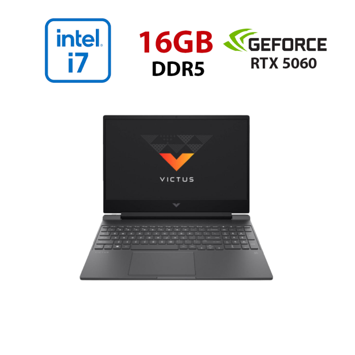 Ігровий ноутбук HP Victus 15-fa2787nr / 15,6" (1920x1080) IPS / Intel Core i7-13620H (10 (16) ядер по 2,4 - 4,9 ГГц) / 16 ГБ DDR5 / 512 ГБ SSD / nVidia GeForce RTX 5060, 8 ГБ GDDR7, 128-біт / WebCam - зображення 1