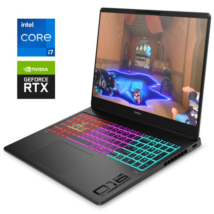Ігровий ноутбук HP Omen 16-wf1077nr / 16.1" (1920x1080) IPS / Intel Core i7-14700HX (20 (28) ядер по 2,1 - 5,4 ГГц) / 16 ГБ DDR5 / 1000 ГБ SSD / nVidia GeForce RTX 4060, 8 ГБ GDDR6, 128-біт / WebCam / Win 11 б/в - зображення 1