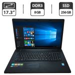 Ноутбук Б-клас Lenovo G710 / 17.3" (1600x900) TN / Intel Core i3-4000M (2 (4) ядра по 2.4 GHz) / 8 GB DDR3 / 256 GB SSD / Intel HD Graphics 4600 / WebCam / DVD-ROM б/в