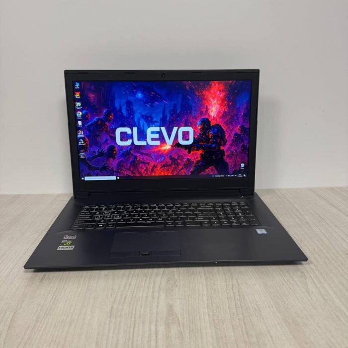Ігровий ноутбук Clevo N870HK / 17.3" (1920x1080) IPS / Intel Core i7-7700HQ (4 (8) ядра по 2,8 - 3,8 ГГц) / 8 ГБ DDR4 / 256 ГБ SSD / nVidia GeForce GTX 1050 Ti, 4 ГБ GDDR5, 128-біт / WebCam б/в - зображення 2