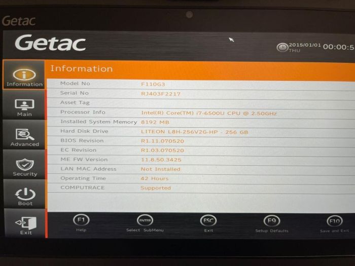 Захищений планшет Getac F110 G3 / 11.6" (1366x768) IPS / Intel Core i7-6500U (2 (4) ядра по 2.5 - 3.1 GHz) / 8 GB DDR4 / 256 GB SSD / Intel HD Graphics 520 / WebCam / Стилус / Два АКБ б/в - зображення 4