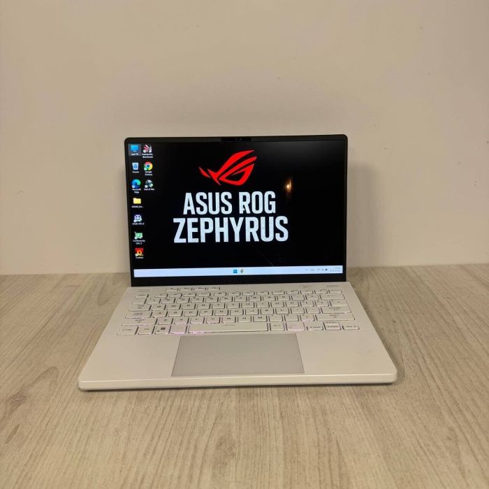 Ігровий ультрабук Asus ROG Zephyrus G14 GA402XV White / 14" (2560x1600) IPS / AMD Ryzen 9 7940HS (8 (16) ядер по 4.0 - 5.2 GHz) / 16 GB DDR5 / 512 GB SSD NVMe / nVidia GeForce RTX 4060, 8 GB GDDR6, 128-bit / WebCam б/в - зображення 2