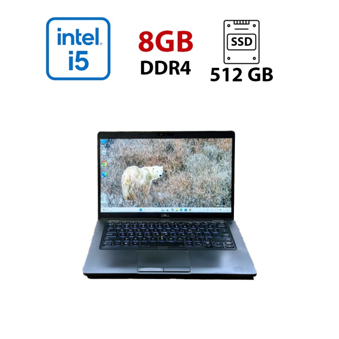 Ультрабук Dell Latitude 5400 / 14" (1920x1080) IPS / Intel Core i5-8365U (4 (8) ядра по 1.6 - 4.1 GHz) / 8 GB DDR4 / 512 GB SSD / Intel UHD Graphics / WebCam / HDMI б/в - зображення 1