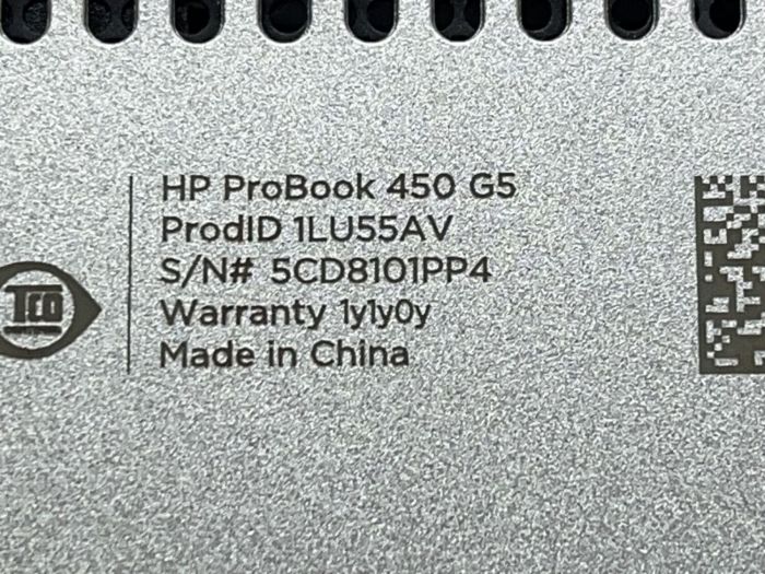Ноутбук Б-клас HP ProBook 450 G5 / 15.6" (1366x768) TN / Intel Core i3-7100U (2 (4) ядра по 2.4 GHz) / 4 GB DDR4 / 256 GB SSD / Intel HD Graphics 620 / WebCam б/в - зображення 10