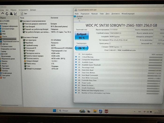 Захищений планшет Panasonic Toughpad FZ-G1 / 10,1" (1920x1200) IPS Touch / Intel Core i5-7300U (2 (4) ядра по 2,6 - 3,5 ГГц) / 8 ГБ DDR3 / 256 ГБ SSD / Intel HD Graphics 620 / WebCam б/в - зображення 11