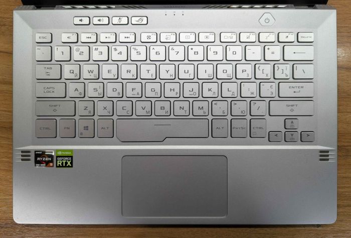 Ігровий ноутбук Asus ROG Zephyrus G14 GA401IV / 14" (1920x1080) IPS / AMD Ryzen 7 4800HS (8 (16) ядер по 2,9 - 4,2 ГГц) / 24 ГБ DDR4 / 1000 ГБ SSD / nVidia GeForce RTX 2060, 6 ГБ GDDR6, 192-біт / HDMI / Windows 11 б/в - зображення 3