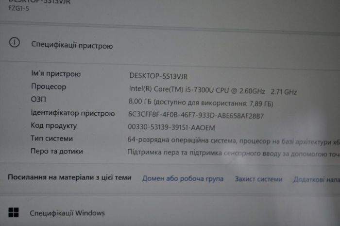 Захищений планшет Б-класу Panasonic Toughpad FZ-G1 MK5 / 10.1" (1920x1200) IPS Touch / Intel Core i5-7300U (2 (4) ядра по 2.6 - 3.5 GHz) / 8 GB DDR3 / 256 GB SSD / Intel HD Graphics 620 / WebCam / Стилус / Блок живлення б/в - зображення 10